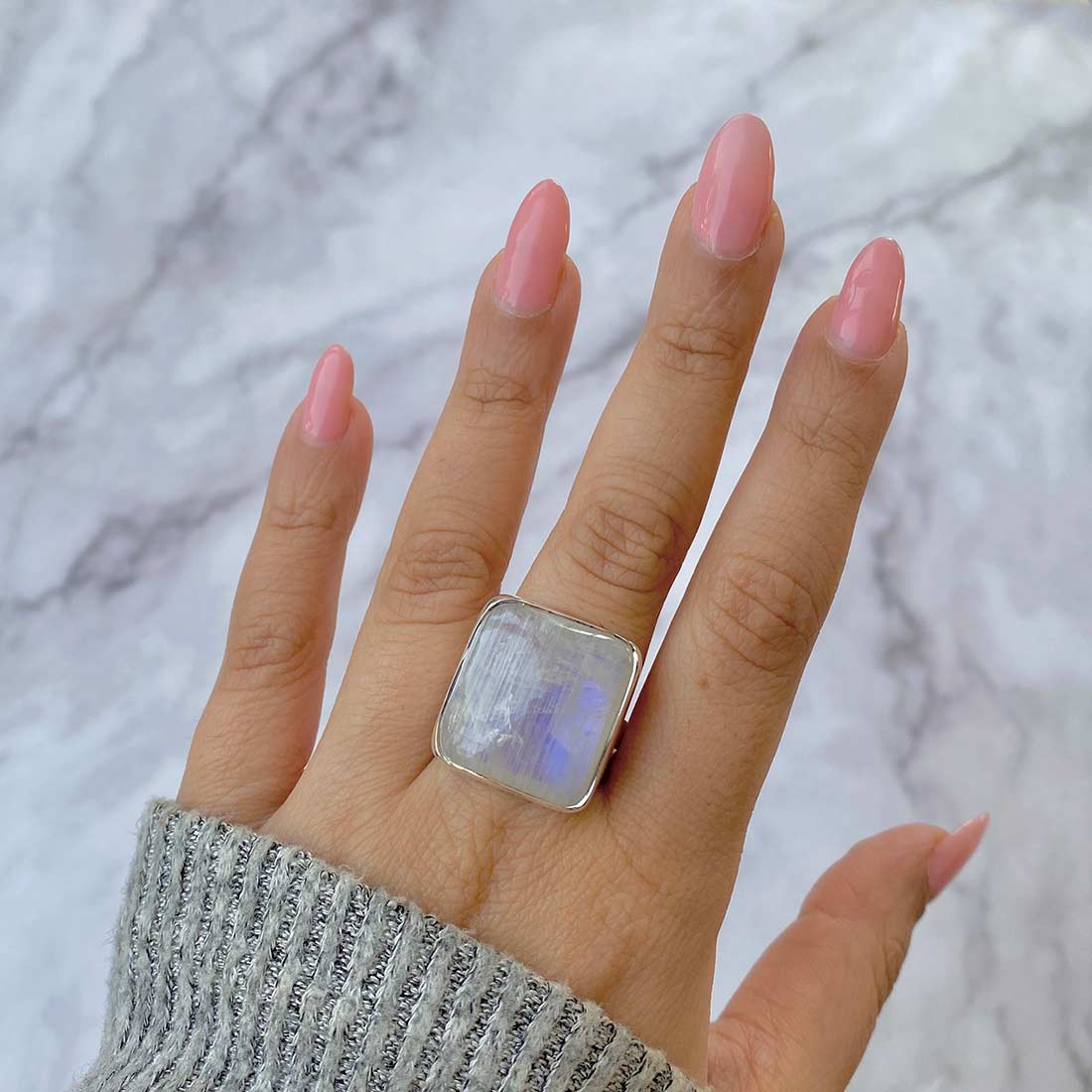 Moonstone Adjustable Ring-(RBM-R-11.)